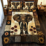Elephant Quilted Bedding Set