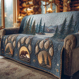 Rustic Path Quilted Sofa Cover