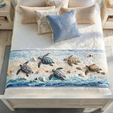 Seaside Serene Quilted Bed Runner