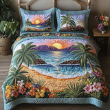 Seaside Serenity 3-Piece Quilted Bedding Set