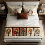 Seasons in Stitch Quilted Bed Runner