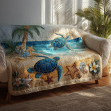 Shoreline Serenity Quilted Sofa Cover