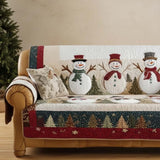Snowy Friends Quilted Sofa Cover