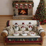 Snowy Friends Quilted Sofa Cover
