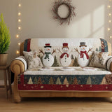 Snowy Friends Quilted Sofa Cover