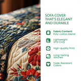 Frosty Plaid Quilted Sofa Cover