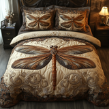 Dragonfly 3-Piece Quilted Bedding Set