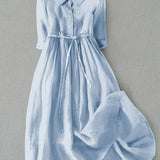Women's Summer Tie-Waist Dress - Timeless Comfort and Style