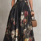 Elsa - Pleated Floral Midi Dress