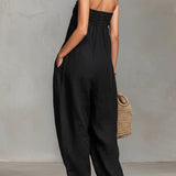 Nina - Elegant Strapless Jumpsuit