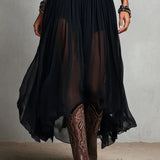Odetta – Tulle Maxi Dress with Belt