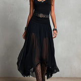 Odetta – Tulle Maxi Dress with Belt