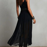 Odetta – Tulle Maxi Dress with Belt