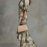 Ritva - Long Floral Satin Dress