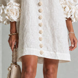 Sculptural Straight Dress - Effortless Elegance