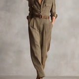 Anna - Elegant Checked Jumpsuit