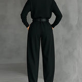 Lisa - Black 2-Piece Set with Belt