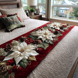Yuletide Bloom Quilted Bed Runner
