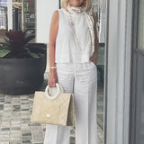 Trinidad | White Shirt and Wide Trousers Set