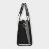 Lora - Glossy Croc-Effect Handbag