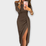 Lena - Elegant Cold-Shoulder Dress