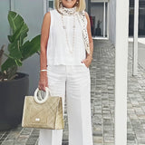 Trinidad | White Shirt and Wide Trousers Set