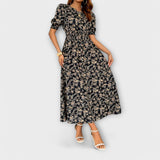 Amelia - Round Neck Floral Dress