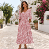 Tess | Elegant Tummy-Concealing Midi Dress