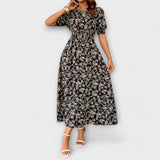 Amelia - Round Neck Floral Dress