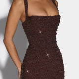 Roosa – Sparkling Square-Neck Maxi Dress