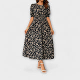 Amelia - Round Neck Floral Dress