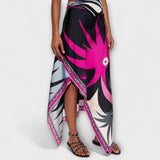 Everly - Halterneck Top and Asymmetric Midi Skirt Set