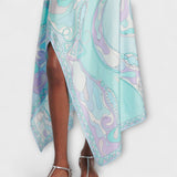 Everly - Halterneck Top and Asymmetric Midi Skirt Set