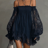 Nea - Off-Shoulder Lace Mini Dress