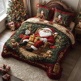 Santa Moment 3-Piece Quilted Bedding Set