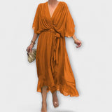 Amoura - Chiffon V-Neck Top