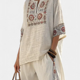 Vendula – Traditional Embroidered Shirt and Loose Trousers