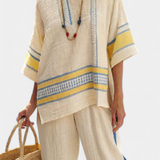 Lea - Yellow Linen Trousers