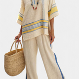 Lea - Yellow Linen Trousers