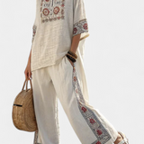 Vendula – Traditional Embroidered Shirt and Loose Trousers