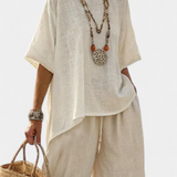 Veronika – Comfortable Slip Dress and Wide Trousers