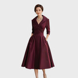Tereza | Elegant Long-Sleeve Midi Dress